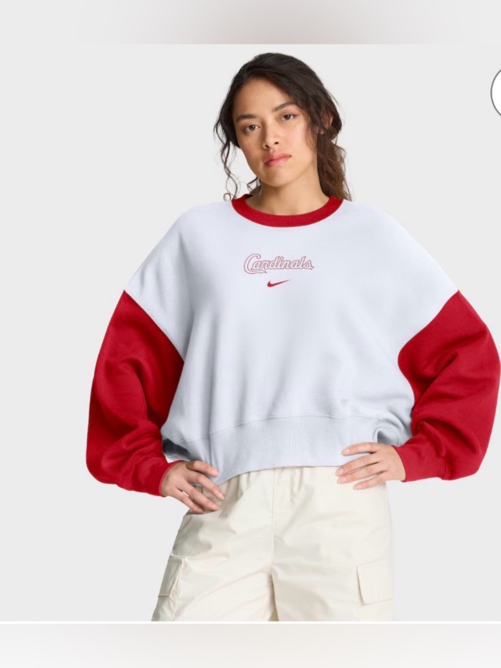 NWT Nike St. Louis Cardinals Women’s Oversized Color Block Sweatshirt — Size Med